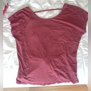 Pink Lululemon short sleeve top, size 4.